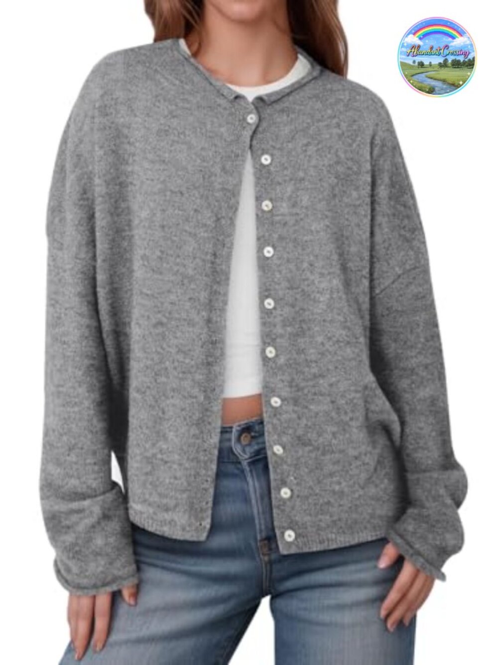 Lightweight Button Up Long Sleeve Knit Cardigan Sweater